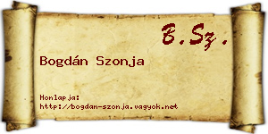 Bogdán Szonja névjegykártya